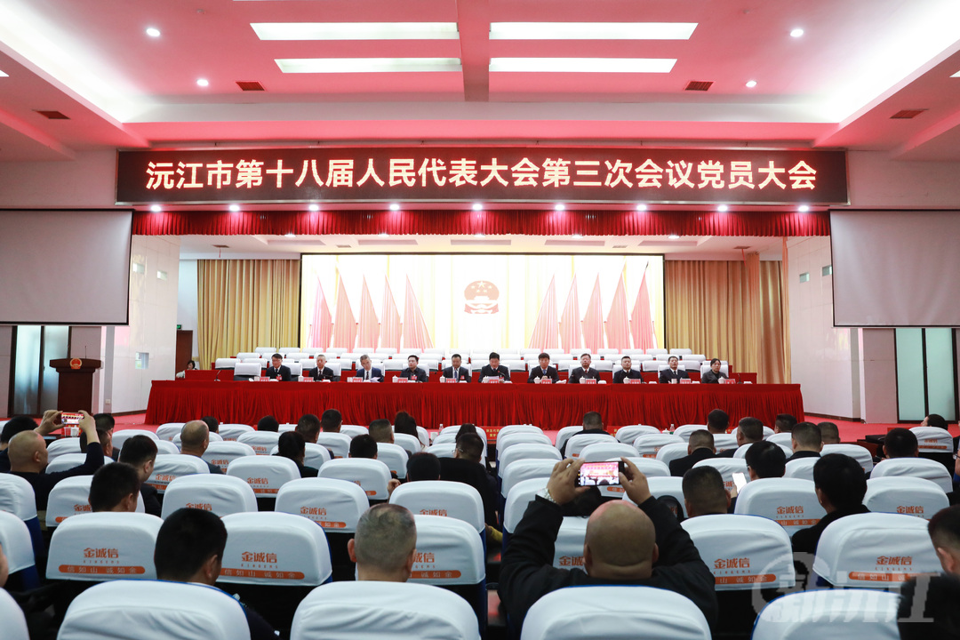 沅江市第十八届人民代表大会第三次会议党员大会召开