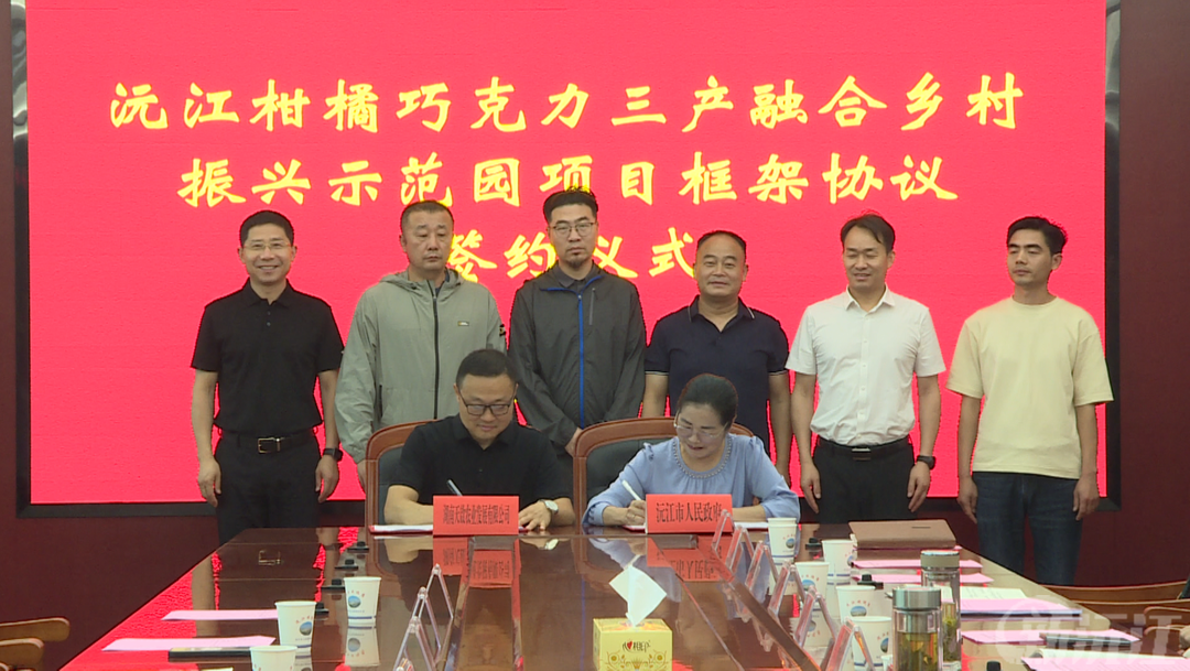 计划投资五亿元 柑橘巧克力三产融合乡村振兴示范园项目将落户沅江市